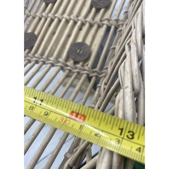 Antique WICKER Infant Baby Scale Metal With Original BASKET Shabby Chic Nursery - Picture 16 of 16